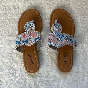 Women’s Size 6 Milti Colored “Y Not” Sandals! Brand New! Never worn!